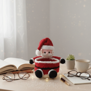 Crochet Santa Storage Basket