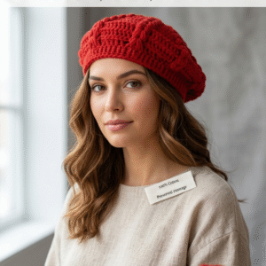 Crimson Artisan Crochet Beret