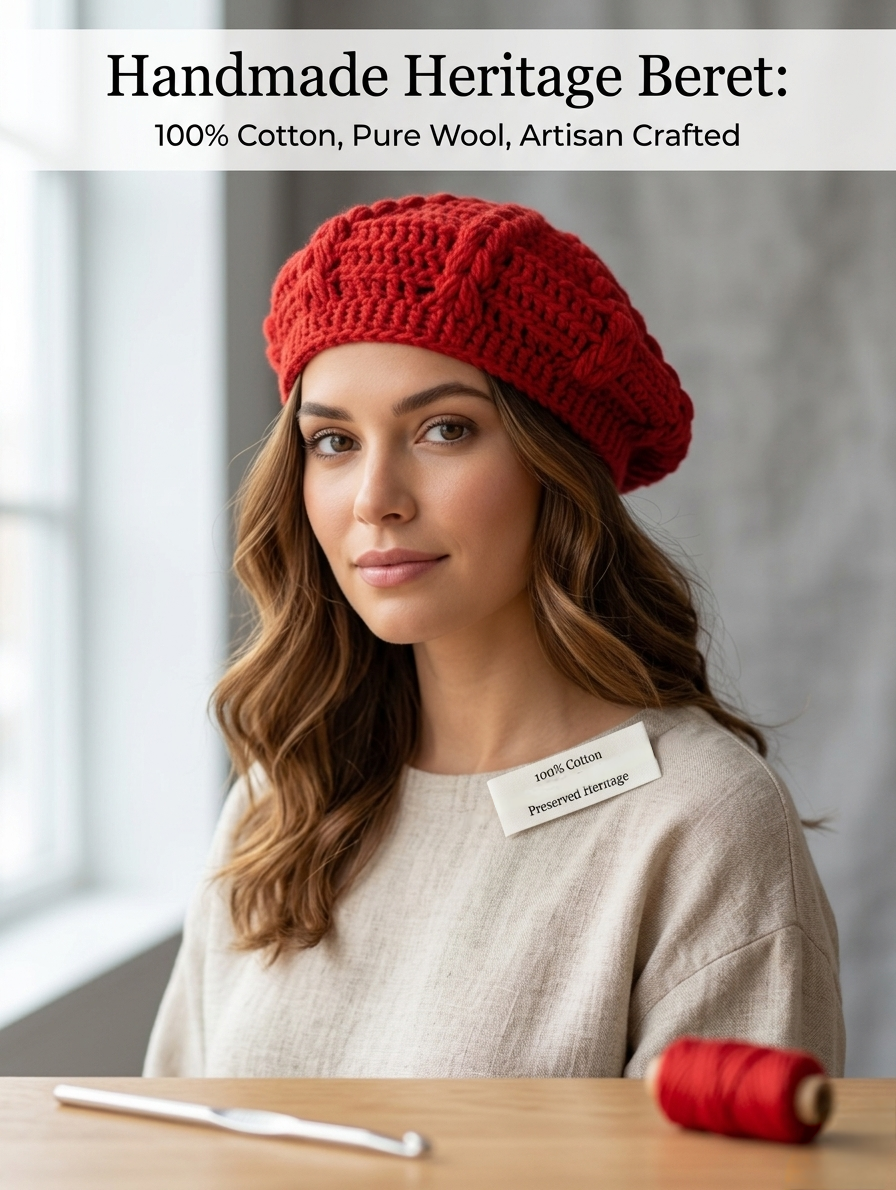 Crimson Artisan Crochet Beret